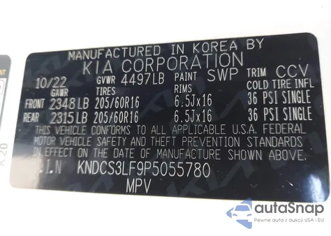 2023 Kia Niro Plug-In Hybrid Ex z USA, uszkodzony, nr VIN KNDCS3LF9P5055780